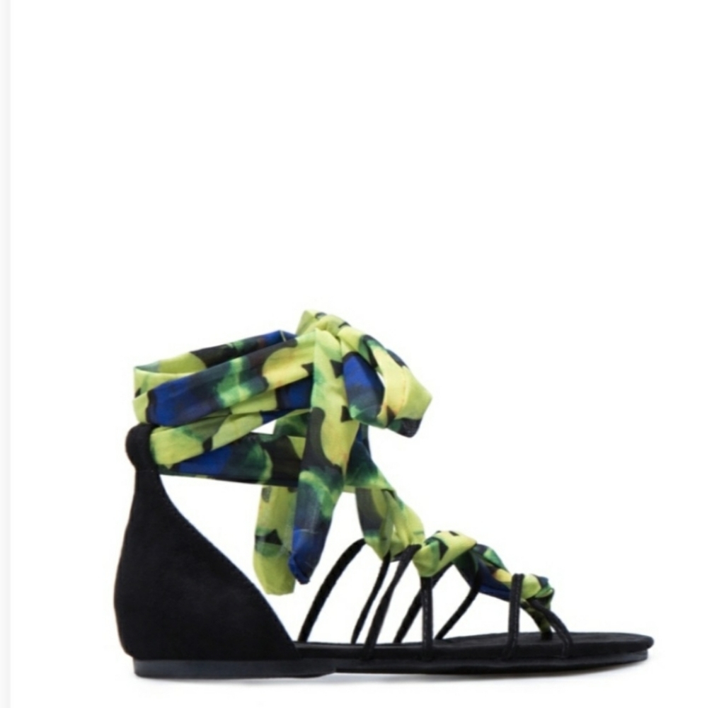 Shoedazzle Multicolored Caged Sandals NIB